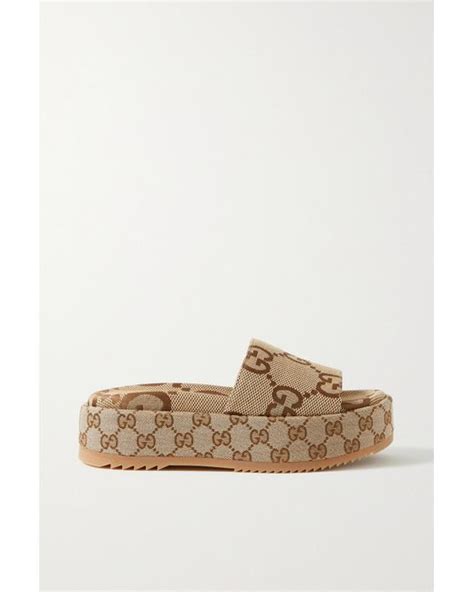 brown gucci platform|gucci angelina platform.